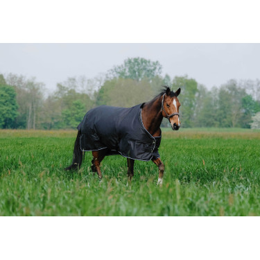 Manta Equi-Theme Tyrex 600 D 150g Negro / cielo