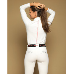 Polo Victore GEM de manga larga para mujer Blanco
