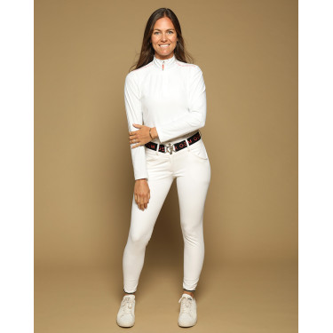 Polo Victore GEM de manga larga para mujer Blanco
