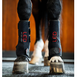 Gueteras de terapia Horseware con luz roja LED Negro / negro Gueteras de terapia Horseware con luz roja LED Negro / negro