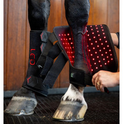 Gueteras de terapia Horseware con luz roja LED Negro / negro Gueteras de terapia Horseware con luz roja LED Negro / negro