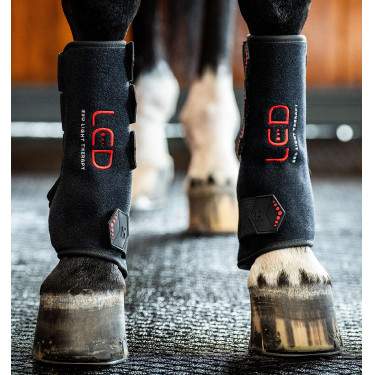 Gueteras de terapia Horseware con luz roja LED Negro / negro Gueteras de terapia Horseware con luz roja LED Negro / negro