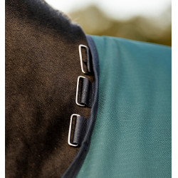 Manta Horseware Amigo Ripstop 900D Poney Turnout 100g Verde dinastía / marino / plata