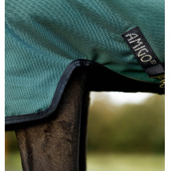 Manta Horseware Amigo Ripstop 900D Poney Turnout 100g Verde dinastía / marino / plata