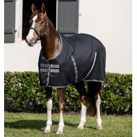 Cobertura de box Horseware Rambo forro de microfibra Negro / tormenta / gris plateado