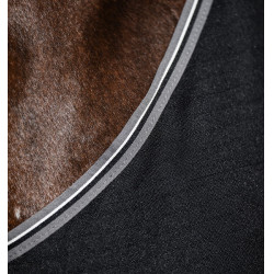 Cobertura de box Horseware Rambo forro de microfibra Negro / tormenta / gris plateado