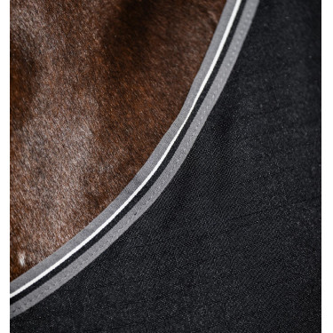 Cobertura de box Horseware Rambo forro de microfibra Negro / tormenta / gris plateado
