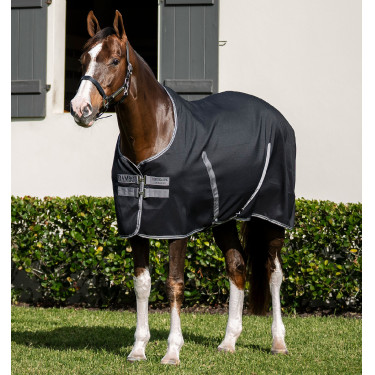 Cobertura de box Horseware Rambo forro de microfibra Negro / tormenta / gris plateado