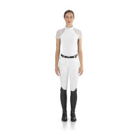 Polo de concurso Florentine Ego7 de manga larga para mujer Blanco