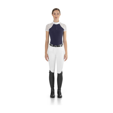 Polo de concurso Florentine Ego7 de manga larga para mujer Marino Azul marino