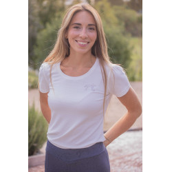 Camiseta Pénélope Techty de manga corta Crudo Blanco