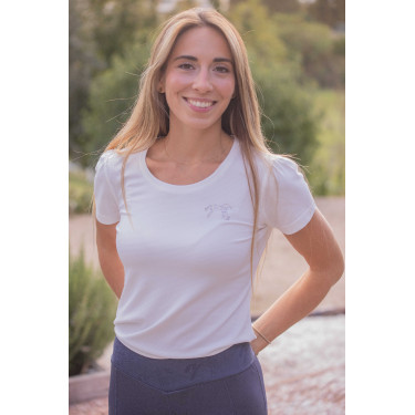 Camiseta Pénélope Techty de manga corta Crudo Blanco