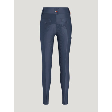 Pantalón Tommy Hilfiger Equestrian Highland Hybrid mujer full grip Índigo desteñido Azul