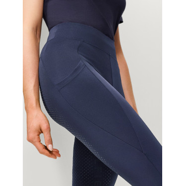 Legging Tommy Hilfiger Equestrian Amber de talle alto full grip para mujer Índigo desteñido Azul