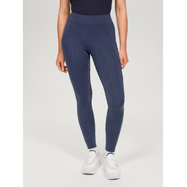 Legging Tommy Hilfiger Equestrian Amber de talle alto full grip para mujer Índigo desteñido Azul