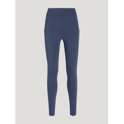 Legging Tommy Hilfiger Equestrian Amber de talle alto full grip para mujer Índigo desteñido Azul