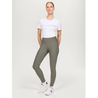 Legging Tommy Hilfiger Equestrian Devon full grip mujer Ceniza Azul marino