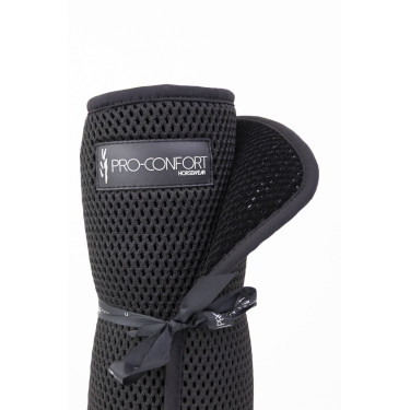 Juego de 2 subvendajes de malla 3D de terciopelo ProConfort Pilmo Negro