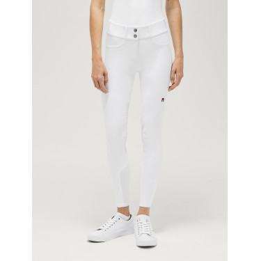 Pantalón Tommy Hilfiger Equestrian Lea grip de rodilla para mujer Blanco óptico
