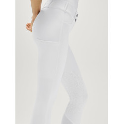Pantalón Tommy Hilfiger Equestrian Lea grip de rodilla para mujer Blanco óptico