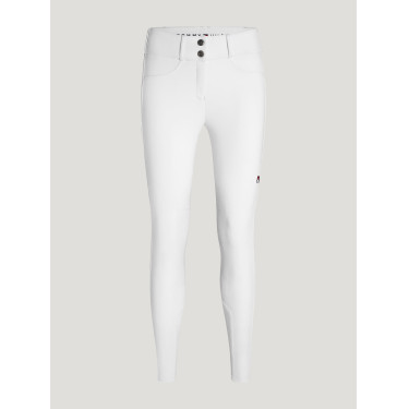 Pantalón Tommy Hilfiger Equestrian Lea grip de rodilla para mujer Blanco óptico