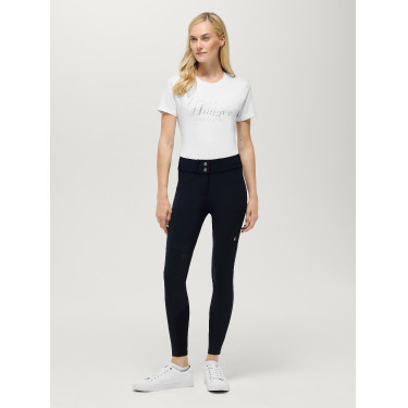 Pantalón Tommy Hilfiger Equestrian Lea grip de rodilla para mujer Cielo del desierto Azul