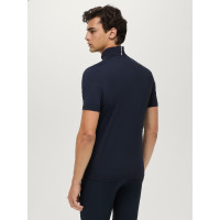 Polo de entrenamiento Rialto Tommy Hilfiger Equestrian 1/4 Zip de manga corta para hombre Cielo del desierto Azul