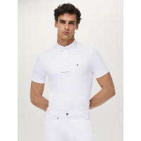 Polo de concurso Alex Tommy Hilfiger Equestrian de manga corta para hombre Blanco óptico