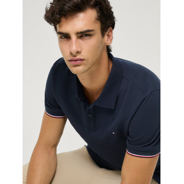 Polo de manga corta Davis Tommy Hilfiger Equestrian hombre Cielo del desierto Azul