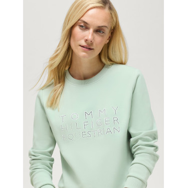 Jersey de cuello redondo Belair con strass Tommy Hilfiger Equestrian mujer Menta Belair Jersey de cuello redondo Belair con strass Tommy Hilfiger Equestrian mujer Menta Belair