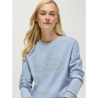 Jersey de cuello redondo Belair con strass Tommy Hilfiger Equestrian mujer Azul suave