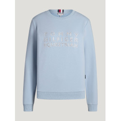 Jersey de cuello redondo Belair con strass Tommy Hilfiger Equestrian mujer Azul suave