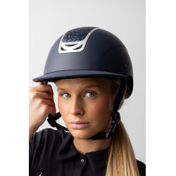 Casco de equitación adorno de cristal Horze Arix II Gris humo