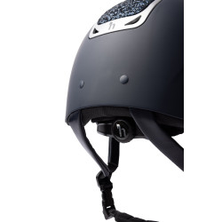 Casco de equitación adorno de cristal Horze Arix II Gris humo