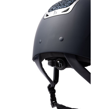 Casco de equitación adorno de cristal Horze Arix II Gris humo