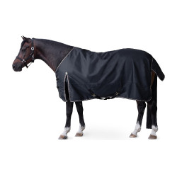 Manta de Exterior para Poni Glasgow 300g Horze Arándano Gris