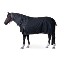 Manta de Exterior con Cubre Cuello para Poni Glasgow 100g Horze Arándano Gris