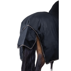 Manta de Exterior con Cubre Cuello para Poni Glasgow 100g Horze Arándano Gris