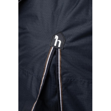 Manta de cuello completo Horze Glasgow Pony 300 g Arándano Gris