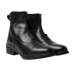 Botas jodhpur Horze Oldenburg de cuero con cremallera frontal Negro