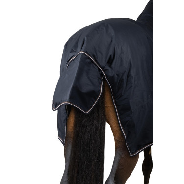 Manta de exterior con cuello combinado Horze Glasgow 300 g Arándano Gris