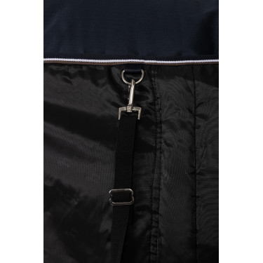 Manta de exterior con cuello combinado Horze Glasgow 300 g Arándano Gris