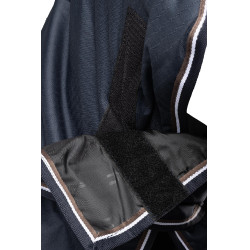 Manta de exterior Glasgow con cuello combinado Horze 100 g Arándano Gris