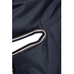 Manta de exterior Glasgow con cuello combinado Horze 100 g Arándano Gris