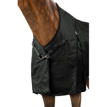 Manta exterior con cuello alto Horze Helsinki 200 g Escarabajo verde