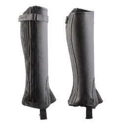 Polainas Daslö niños cuero Negro