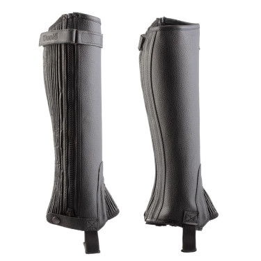 Polainas Daslö niños cuero Negro