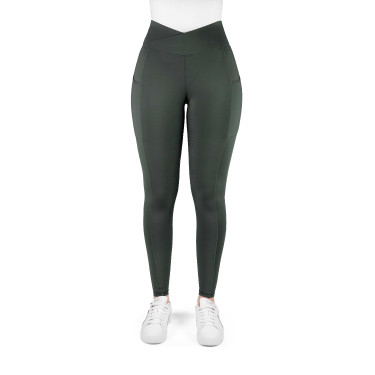 Legging de equitación EQUITHÈME – Fanny Caqui Kaki
