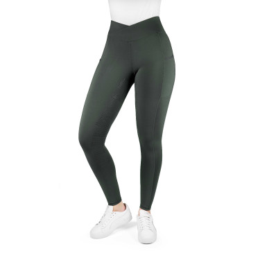 Legging de equitación EQUITHÈME – Fanny Caqui Kaki