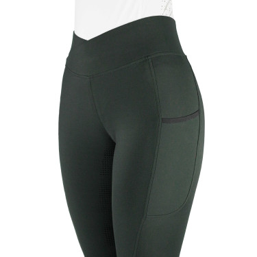 Legging de equitación EQUITHÈME – Fanny Caqui Kaki